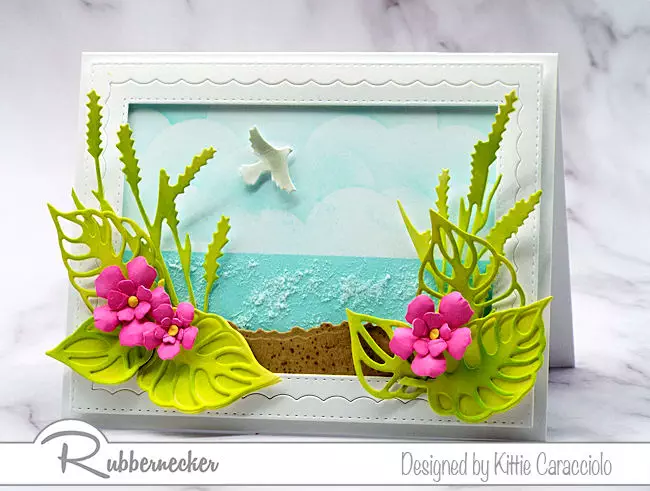 This pretty tropical beach card was made using the Rubbernecker Color Fuse Inks.  Come over to my blog to see my step by step coloring tutorial.