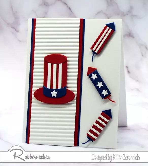The Fourth of July holiday is almost here and nothing is more impressive than a clean and simple patriotic card done in red, white and blue.