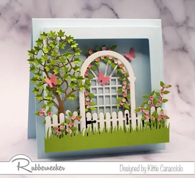 Square Shadow Box Frame for Dimensional Cards Kittie Kraft