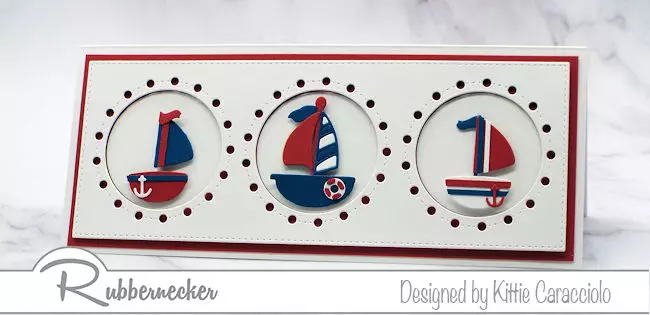 This slimline nautical card is the perfect thing to make and send to your boating friends - come get the details!