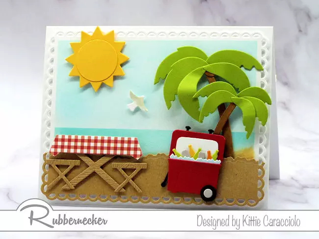 Come see how to make this cute beach picnic card!