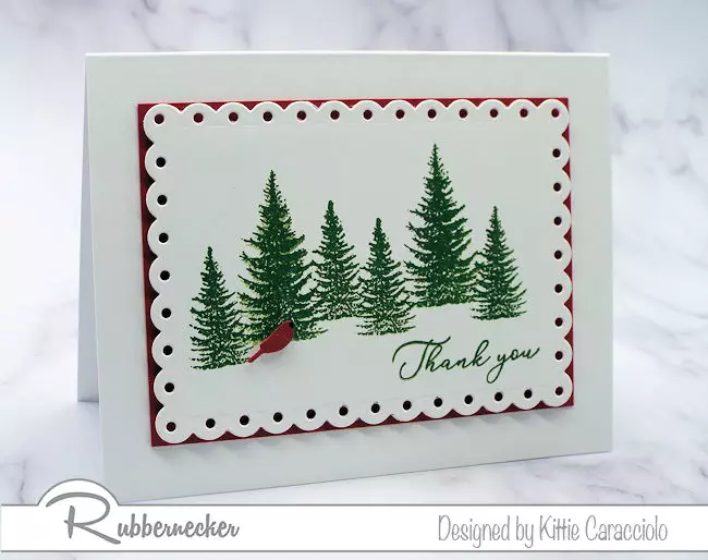 We need to be able to make fast and easy DIY Christmas thank you cards after the holidays.  Come see how I made this card with a couple fo stamps and dies.