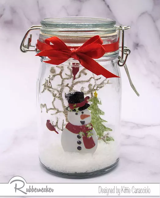 How To Make a Snow Globe In a Mason Jar - Kittie Kraft