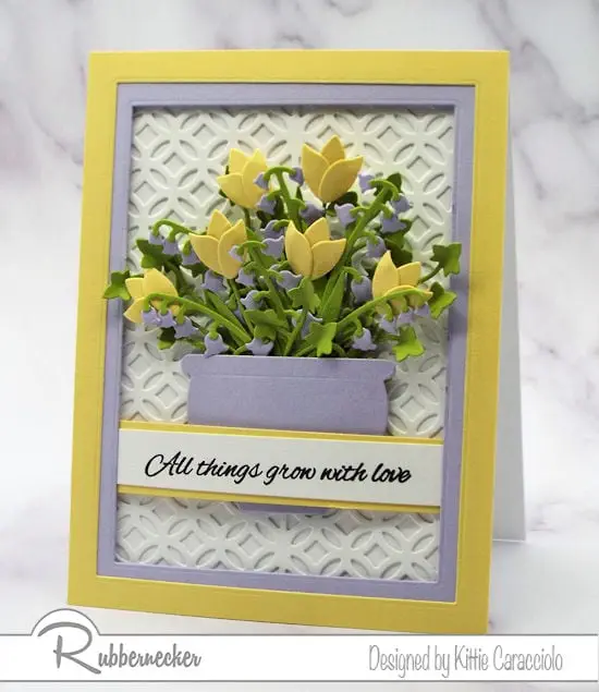 a flower card idea that can be modified for so many occasions by changing the greeting and colors