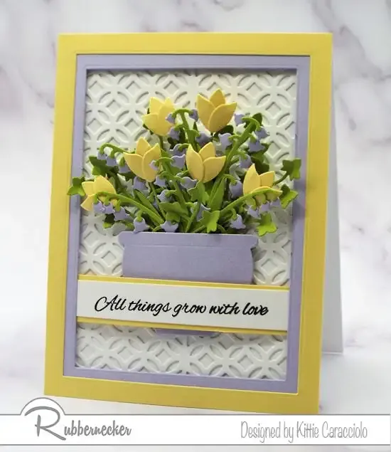 A Flower Card Idea You Can Use Over and Over! Kittie Kraft