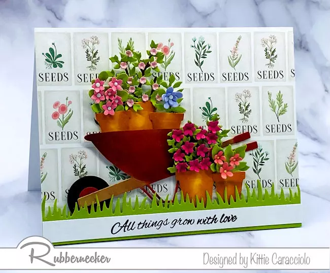 Amazing details make this die cut flower card look completely realistic
