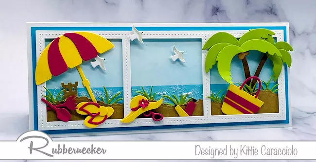 get ready for summer with some slimline cards - beach themed and ready to wow