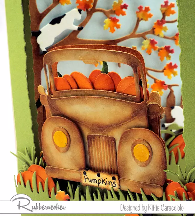 see a video tutorial on how to color old truck die cuts to give them this fabulous rusty vintage look