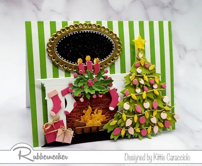 A New Take On A Christmas Tree Die Cut! Kittie Kraft