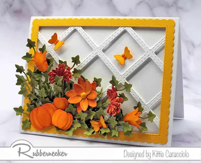 an example of handmade fall cards easily created using lots of small die cuts to build a scene