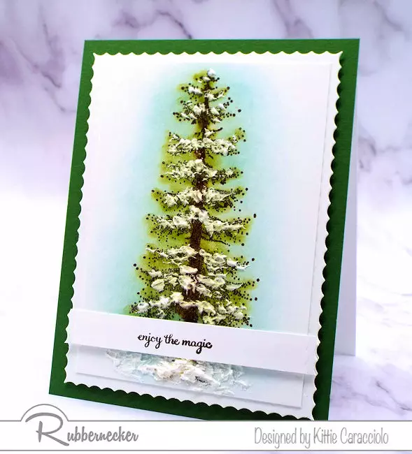 see how to make embossing paste look like snow as I have done here adding it to my hand stamped and colored pine tree on today