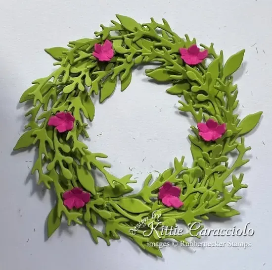 How To Make a Die Cut Spring Wreath Card Kittie Kraft