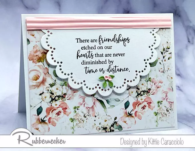 Patterned paper, a simple die cut and a stamped sentiment come together to make one of the best quick and easy handmade card ideas you can use for any occasion.