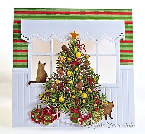 Set of 5 Vintage Metal Christmas Cookie Cutters Santa Tree Star Sleigh