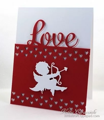 Die Cut Valentine Card - Kittie Kraft