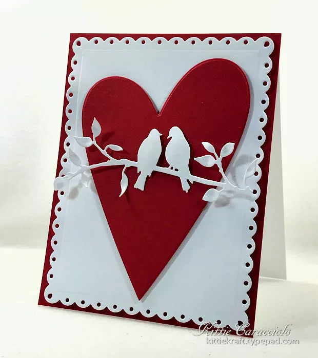 Die Cut Valentine Card - Kittie Kraft