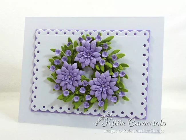 Circle Die Cut Scalloped Circles in Lavender Purple Cardstock