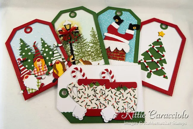 Handmade Christmas Tags - Kittie Kraft