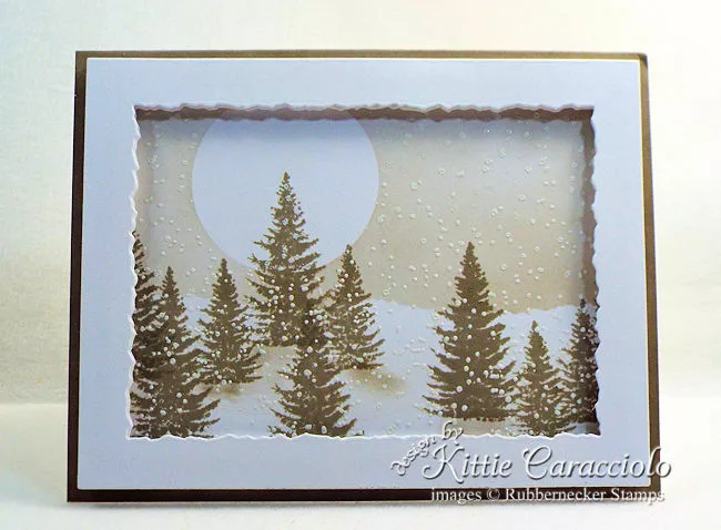 Handcrafted Winter Tree Greeting Card