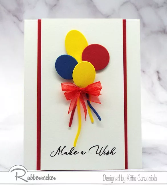 Happy Birthday Watercolor Heart Balloon Greeting Card