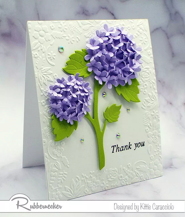Handcrafted Hydrangea Bouquet Birthday Card