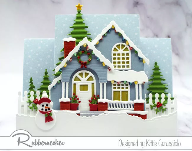 12 Whimsical Winter Watercolor Villages, Scrapbook Paper