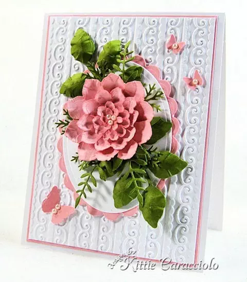 Pink Flowers and Butterflies and Tutorial - Kittie Kraft