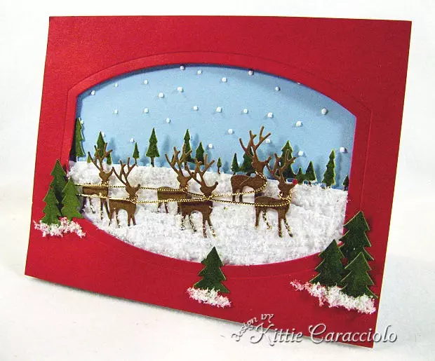 Santa and Reindeer Christmas Ornament Kits, Set of 24 Foam Christmas Crafts for Kids