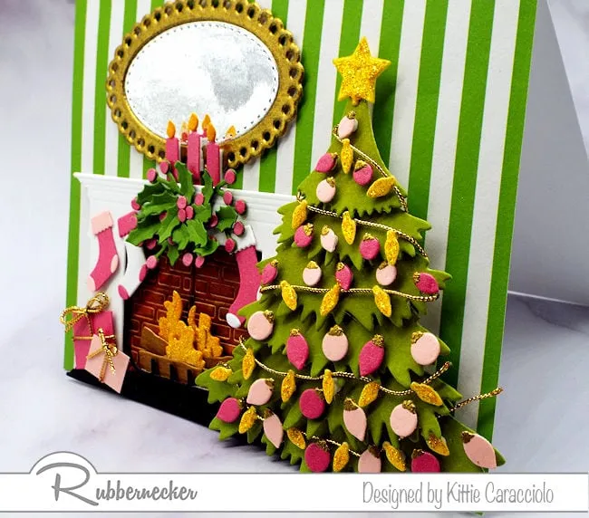 A New Take On A Christmas Tree Die Cut! Kittie Kraft