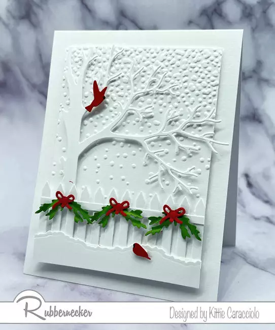 A Gorgeous White on White Winter Card Idea! - Kittie Kraft